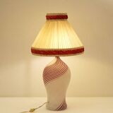 Dino Martens for Aureliano Toso Murano mezza filigrana table lamp from the 1950s