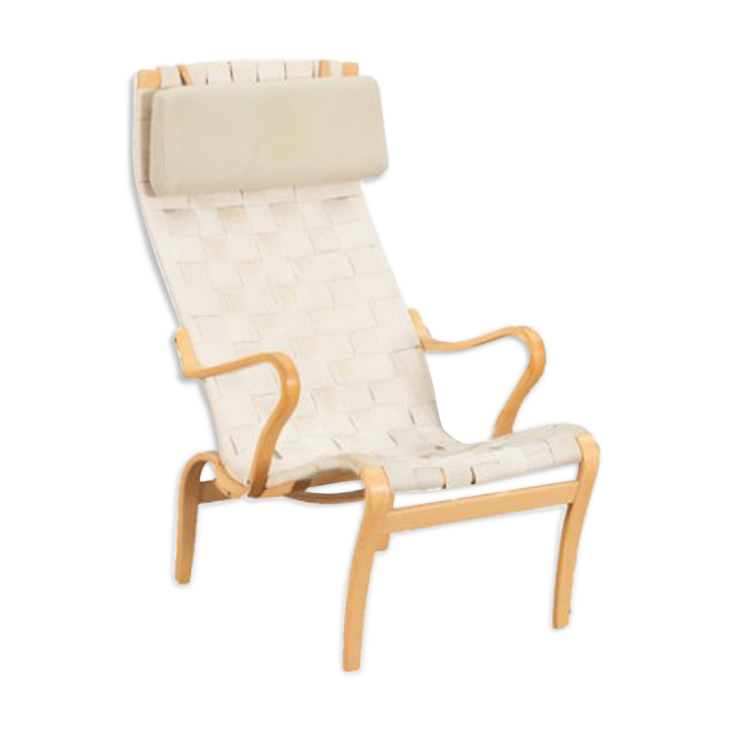 Fauteuil haut dossier modèle Mina par Bruno Mathsson