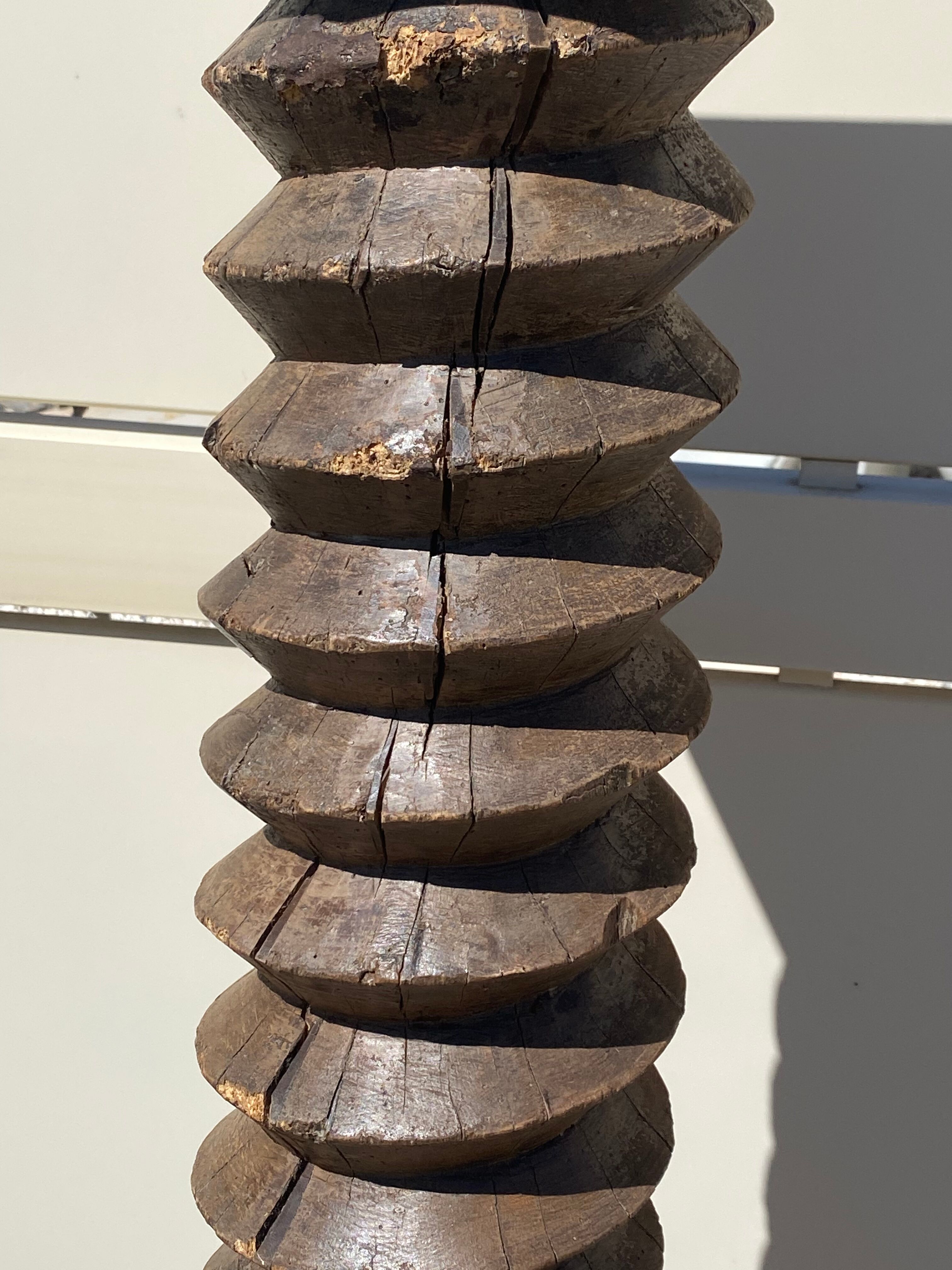 Totem or Harness made with an old press screw late nineteenth century