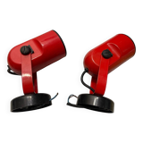 Adjustable Red Metal Sconces Set of 2