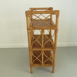 Bamboo rattan shelf, 60/70s