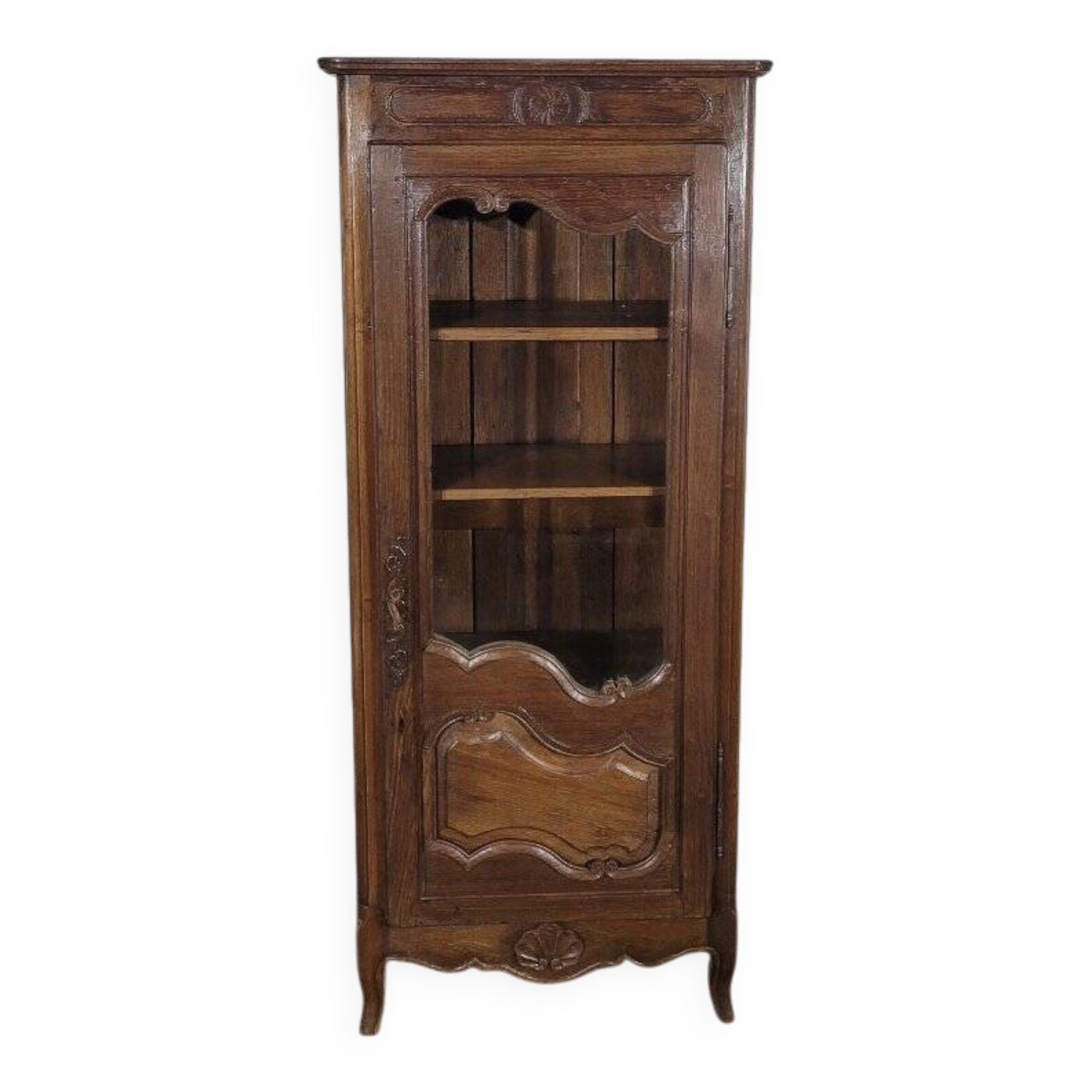 Petite vitrine en chêne une porte