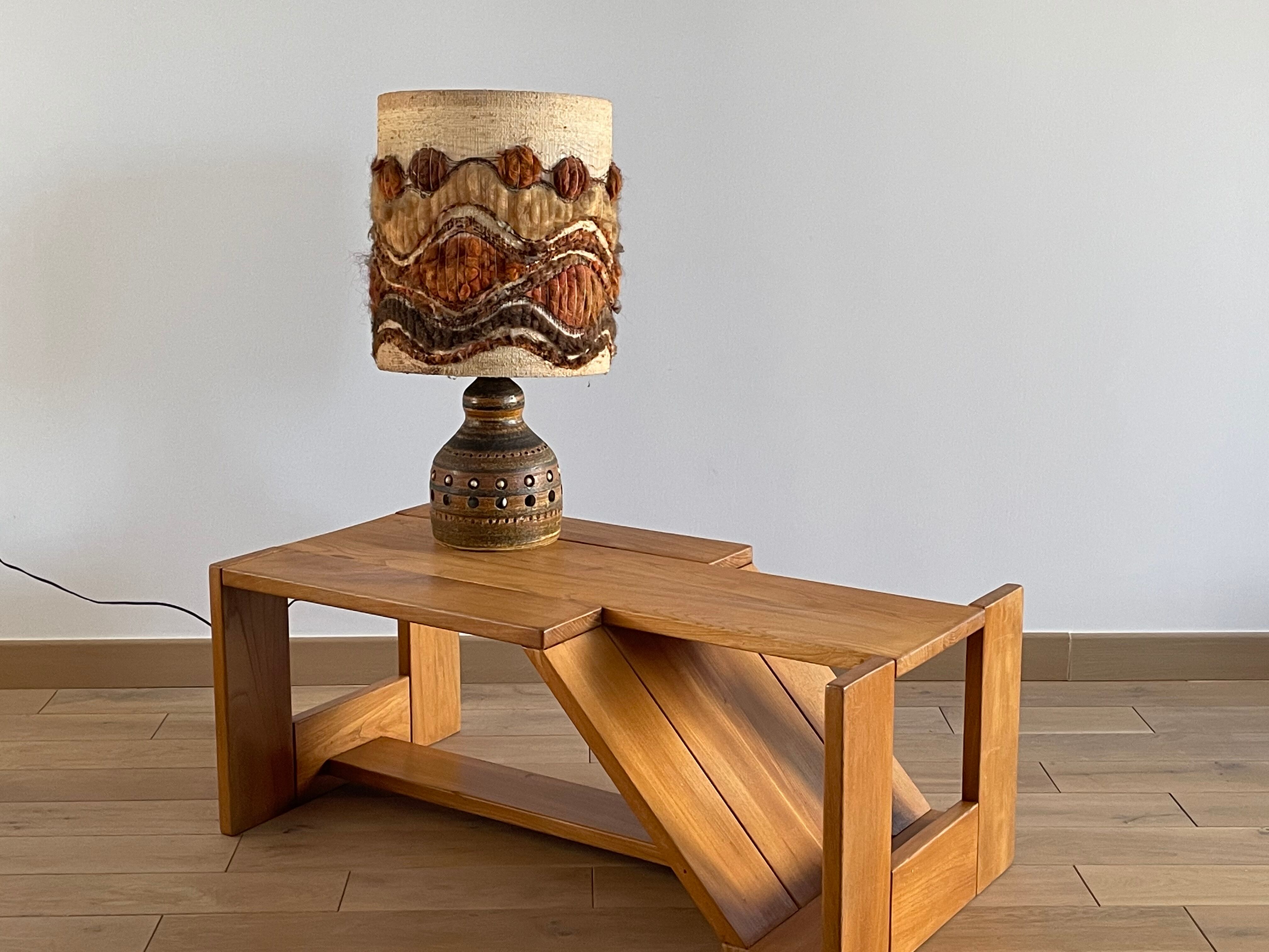 Lampe en céramique par Georges Pelletier, France 1970s
