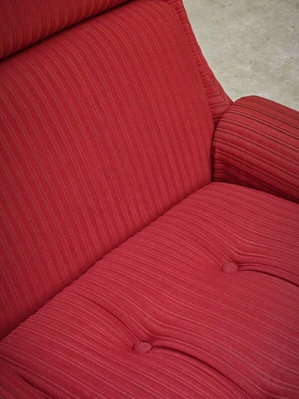 Paire de fauteuils rouge Atlantis Space Age République Tchèque 1970