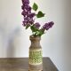 Vase style fat lava et fleurs en relief west germany