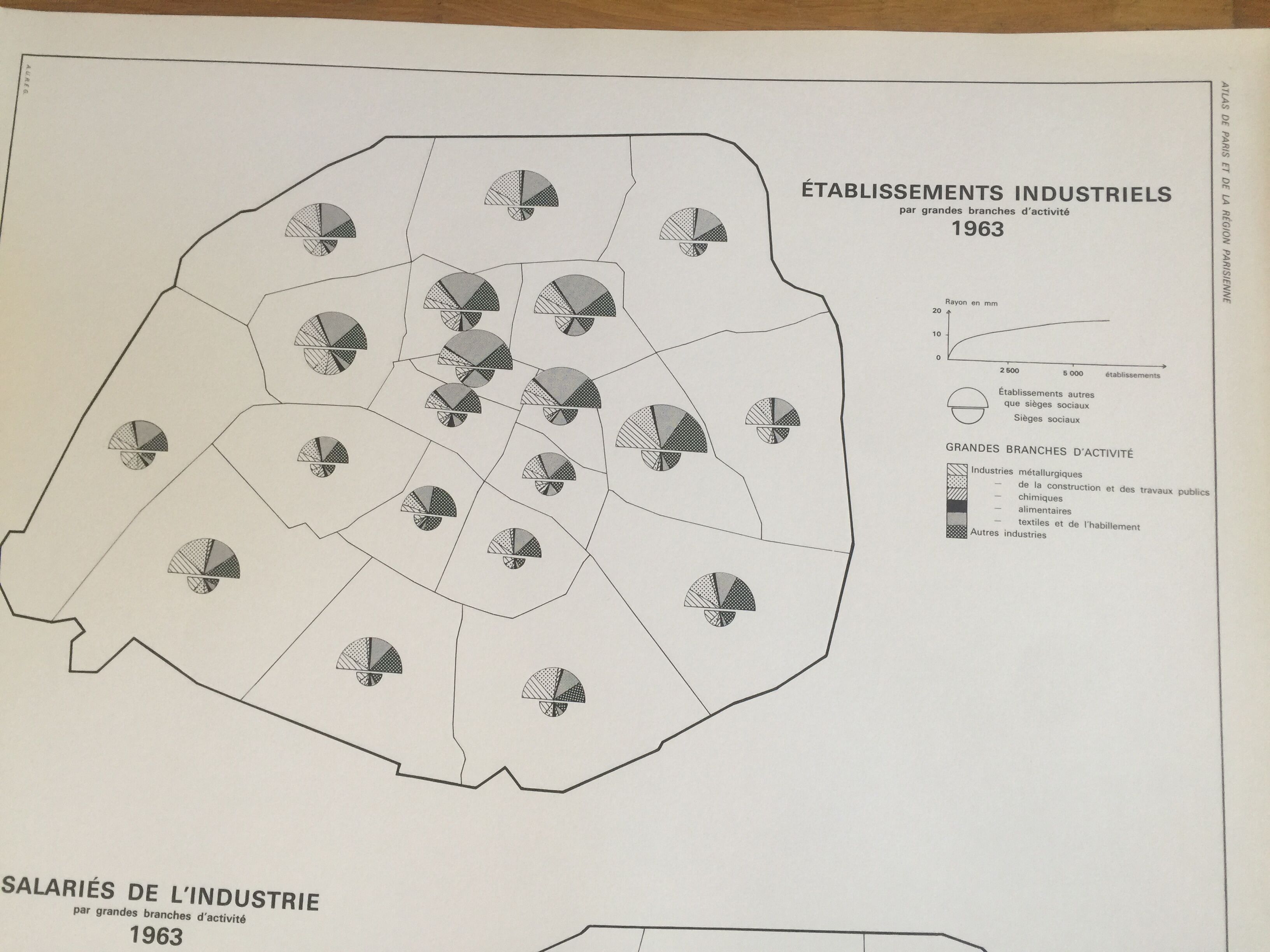 Vintage Paris map 1963
