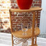 Rattan wall shelf
