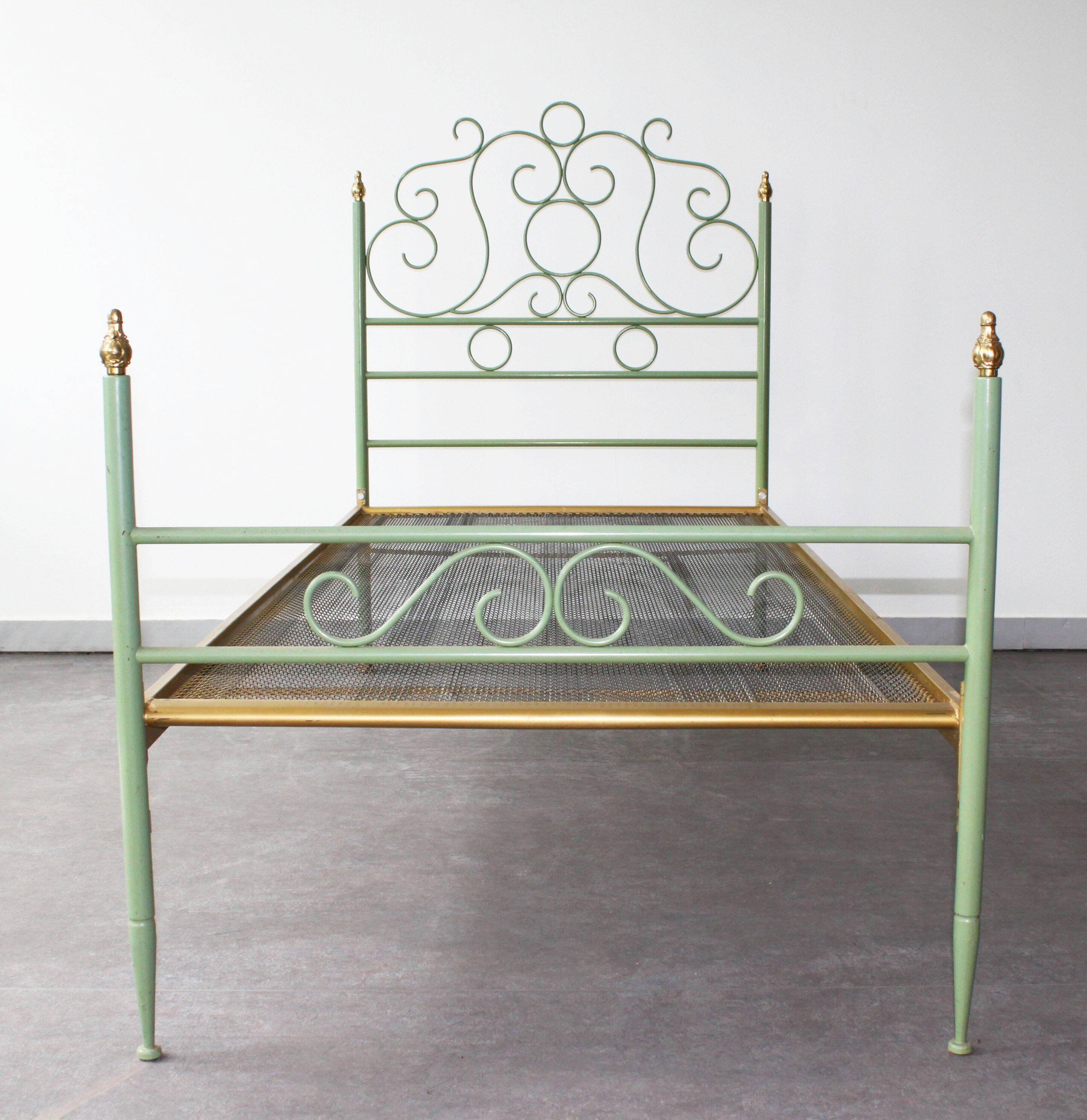 Wrought iron bed, Italy, 1960s.