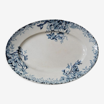 Oval serving dish hollow opaque porcelain from Gien