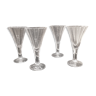 Serie de 4 coupes en cristal