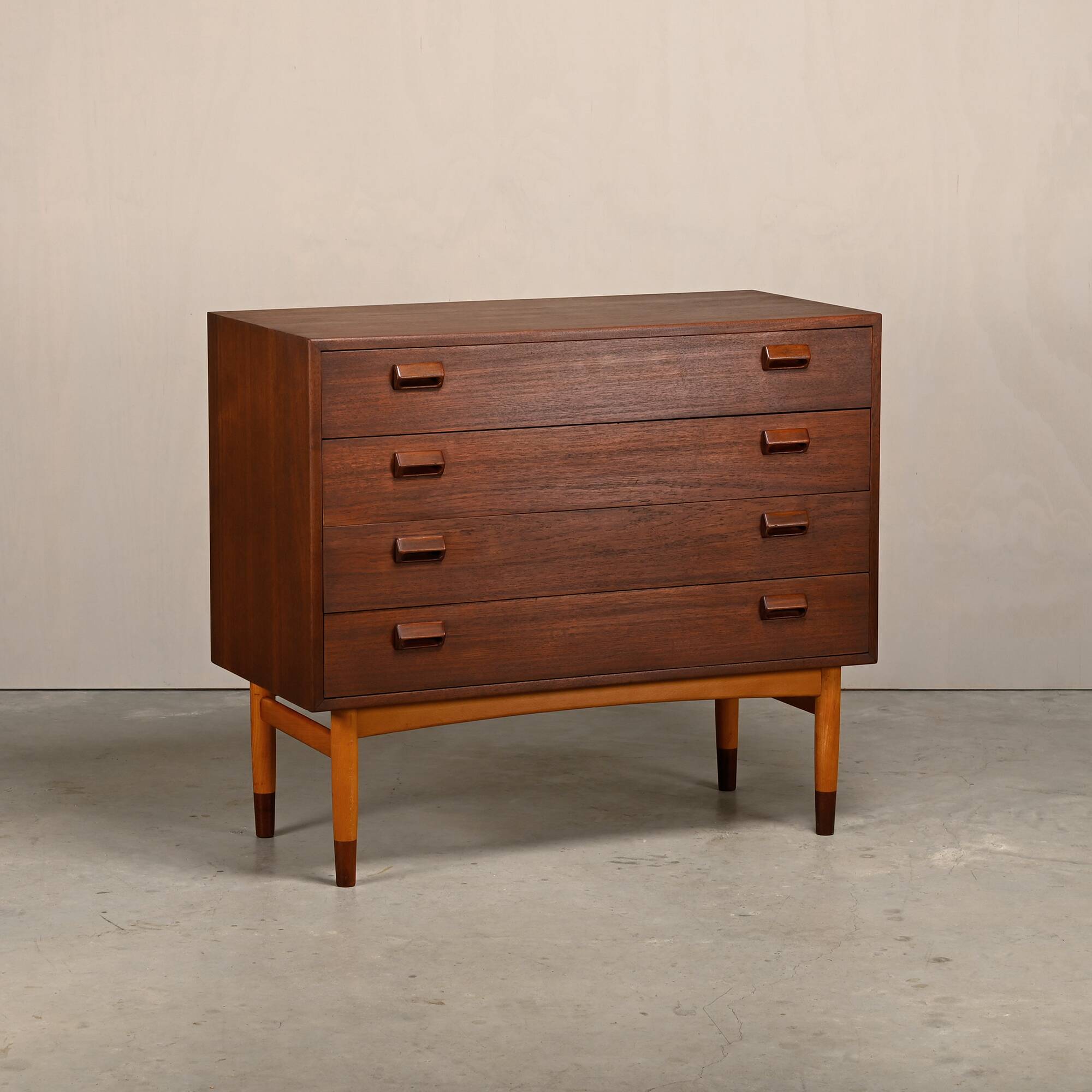 Commode en teck et hêtre de Børge Mogensen, Søborg Møbler