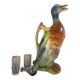 Saint Clément barbotine green duck jug