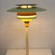 Lampe de bureau danoise verte et jaune par Lyskaer - Modèle 2252