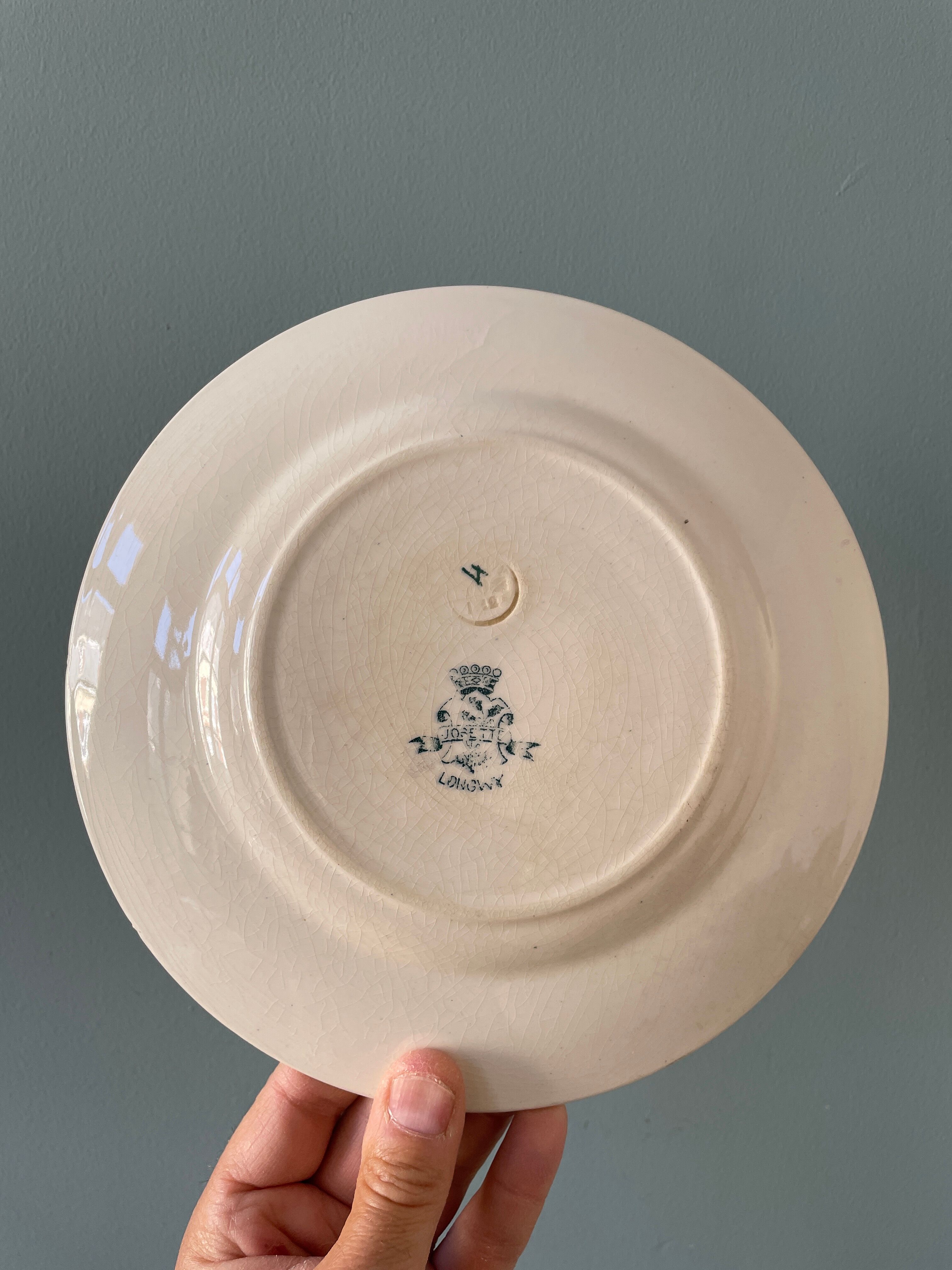 Set of 7 plates Terre de Fer XIXth mismatched