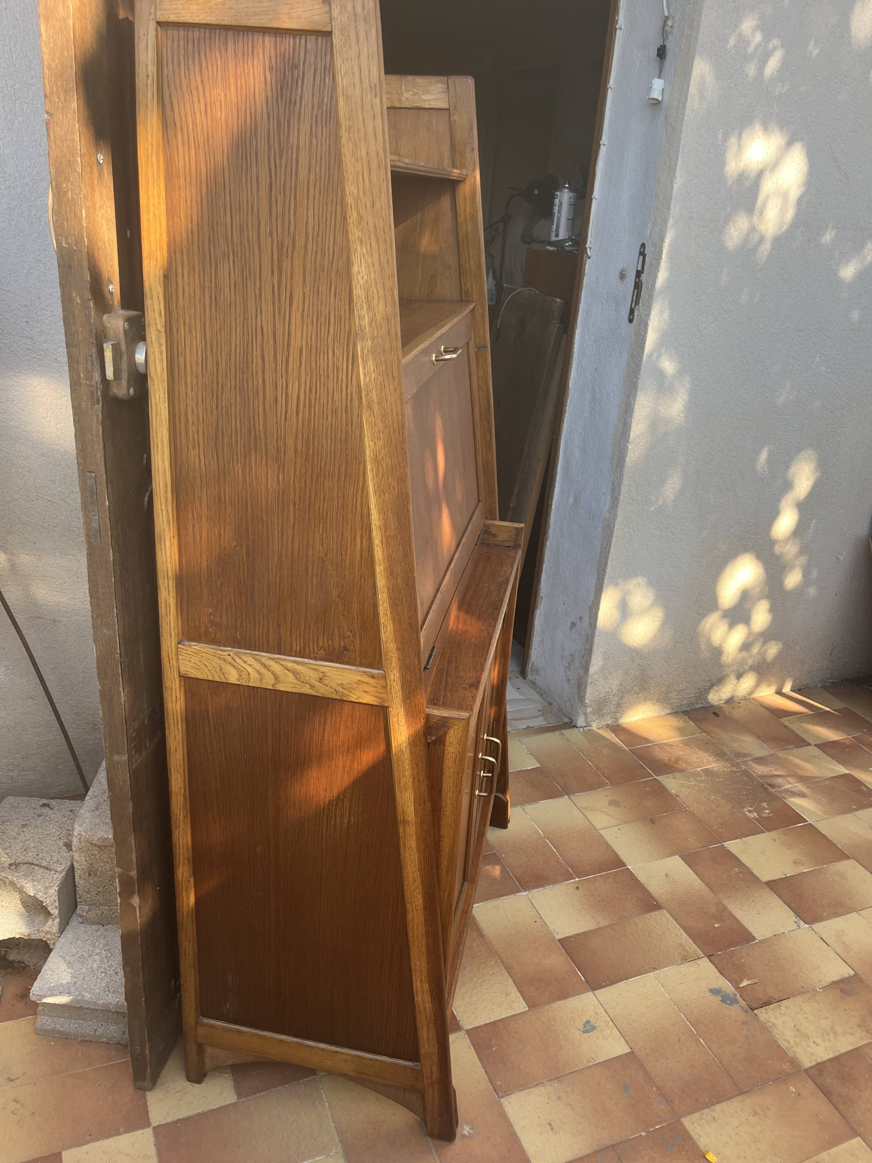 Secrétaire vintage en chêne, 1960