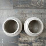 Duo of stoneware pots