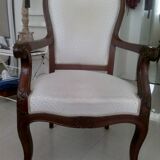 Fauteuil ancien Louis Philippe en palissandre
