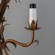 Lustre suspension en métal doré "épis de ble"