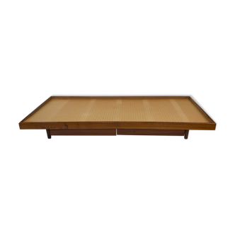 Teak daybed 1960s minimalist design with drawers