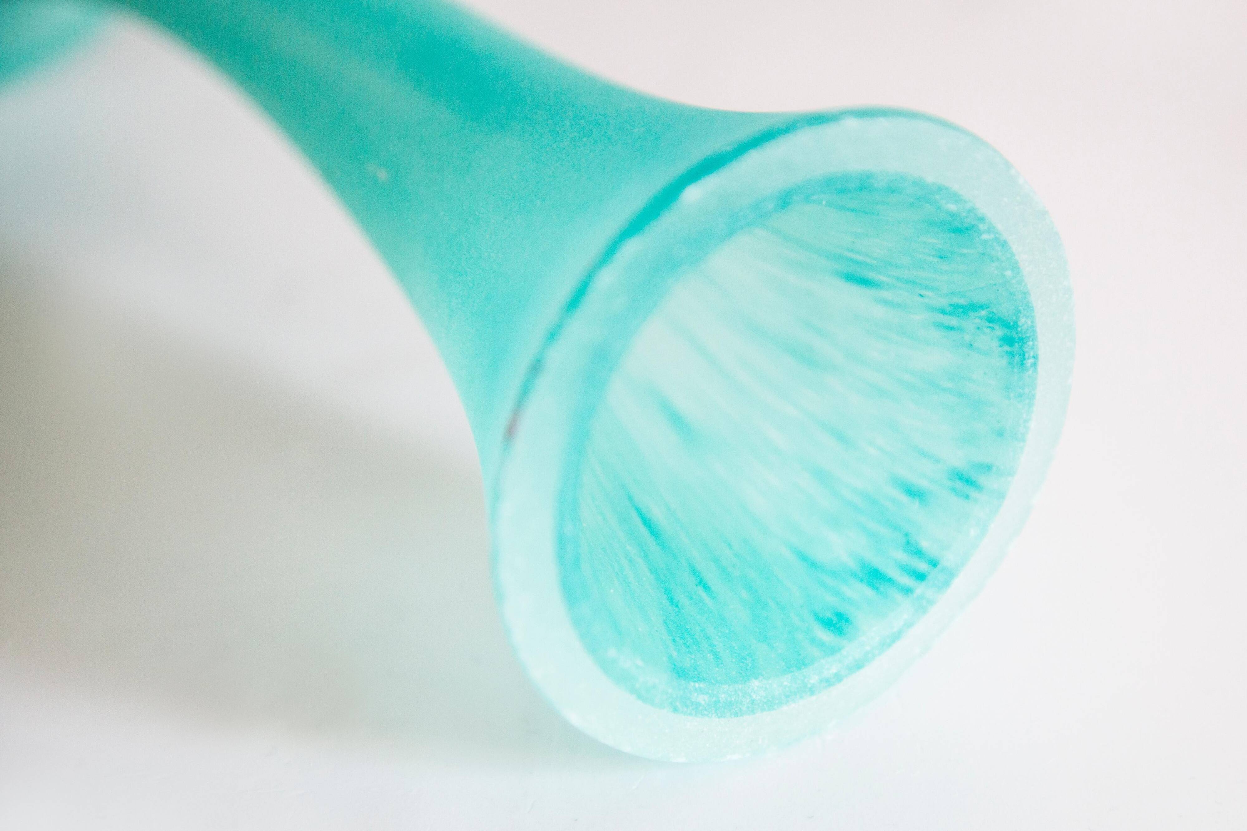 Twisted green vase from the mid-century.