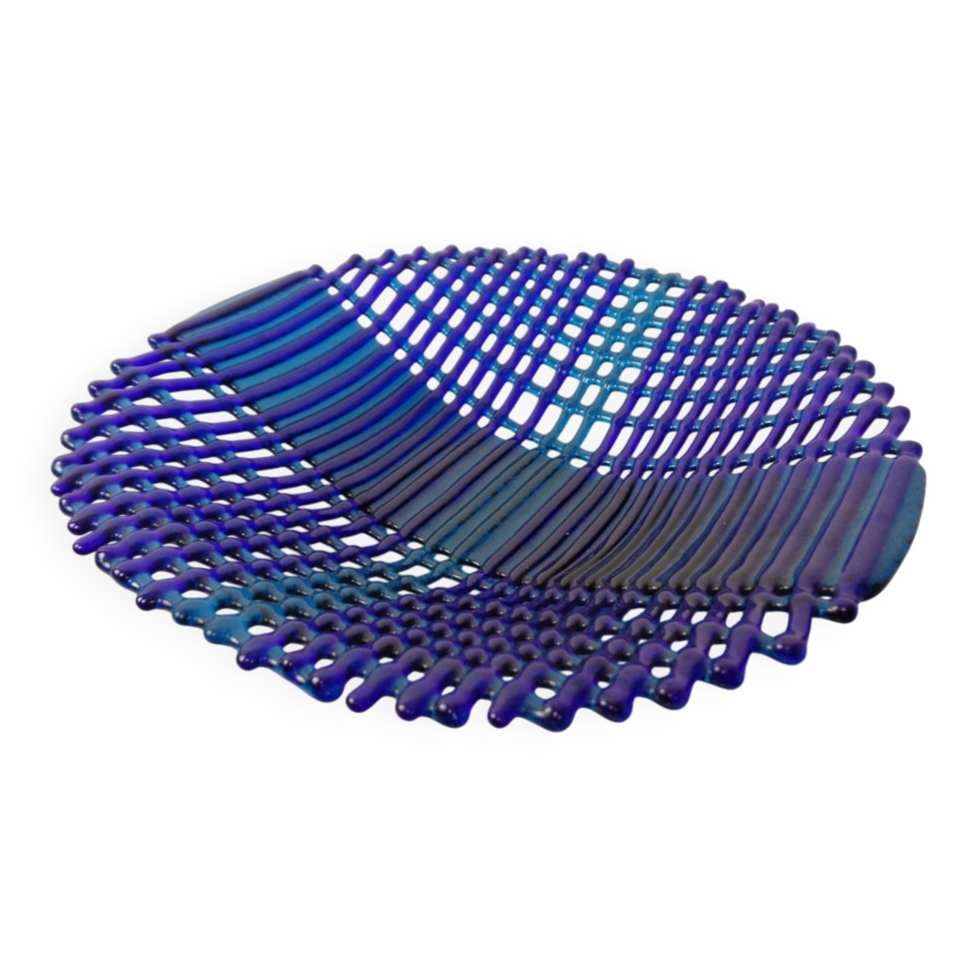 Italian filigree glass bowl, 1960s