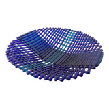 Italian filigree glass bowl, 1960s