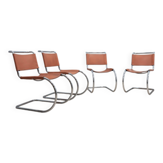 Chaises cantilever MR10 Ludwing Mies Van der Rohe années 1980