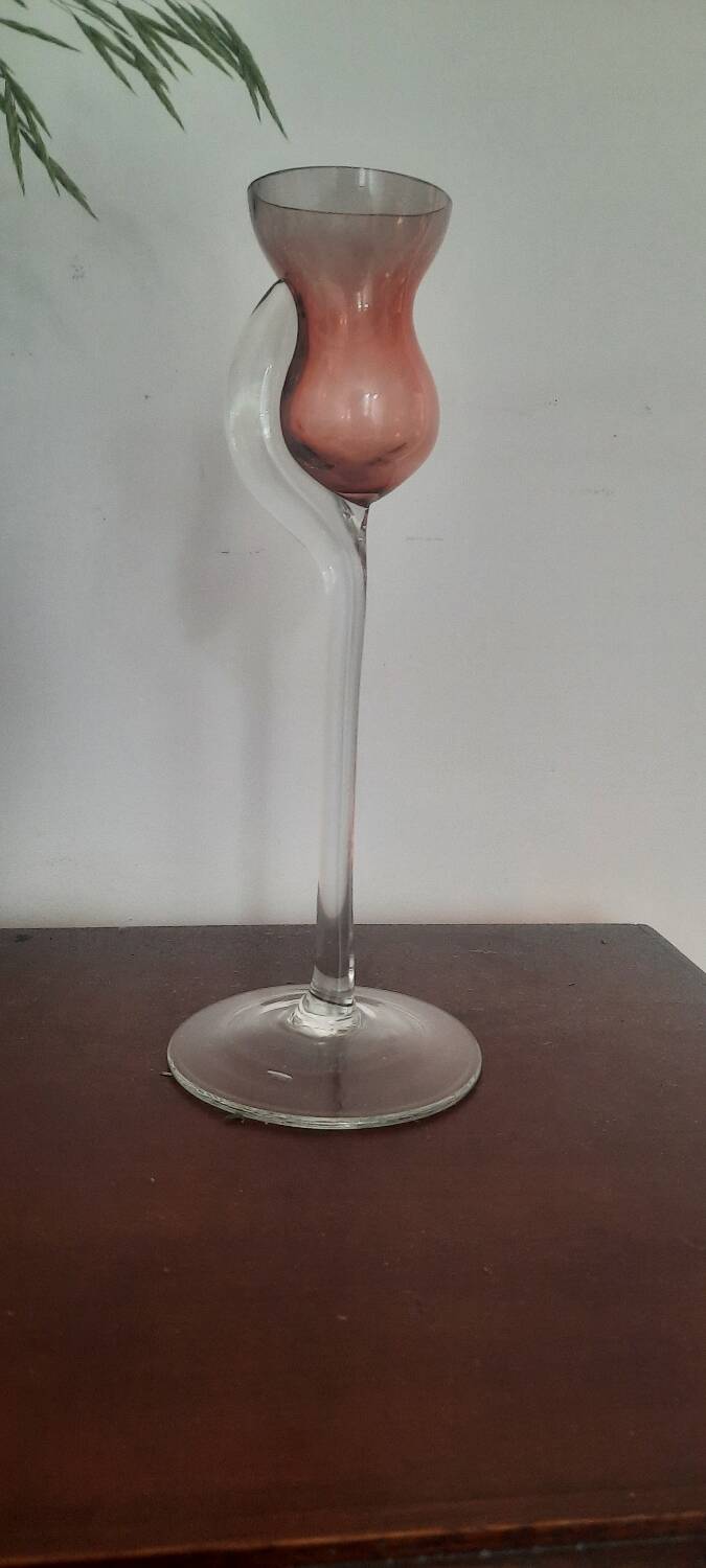 Bougeoir en verre design