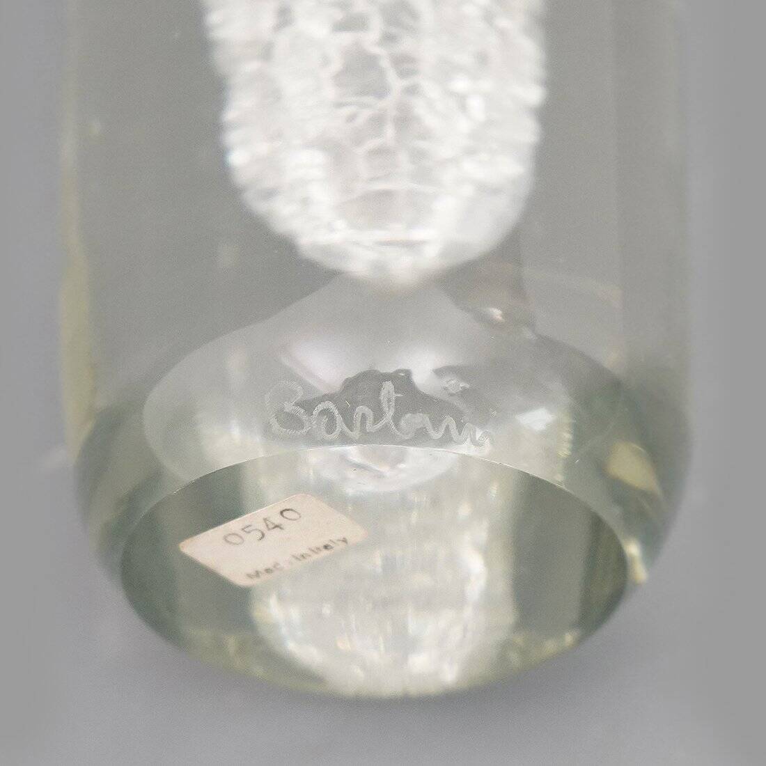 Transparent Glass Vase by Alfredo Barbini for Barbini, 1970s