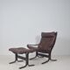 Norwegian lounge chair with ottoman designed by Ingmar Relling, 1960s