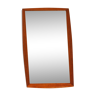 Miroir scandinave en teck biseauté 69 x 36 cm
