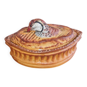 Terrine en terre cuite - peinte