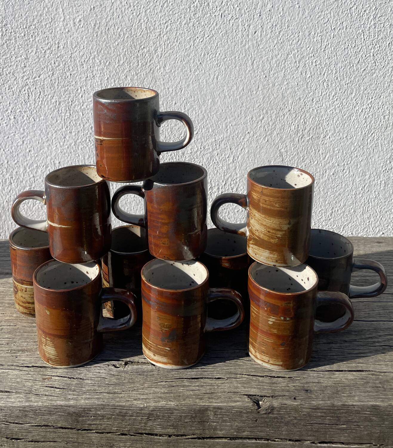 10 unique ceramic/stoneware coffee cups