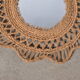 Sun mirror in woven rattan, 60 cm