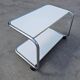 Tubular side table with 2 levels in Bauhaus style, tubular steel, 1970s.