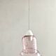 Suspension vintage en verre rose