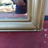 Napoleon III Mirror Wood and Gilded Stucco