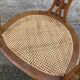 American office chair Louis XVI style wood and caning 1900