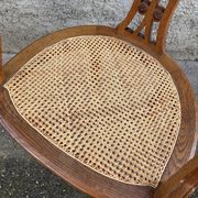 American office chair Louis XVI style wood and caning 1900