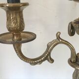 Pair of golden bronze candlesticks
