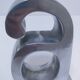 pair of bookends "a" and "z" cast aluminum