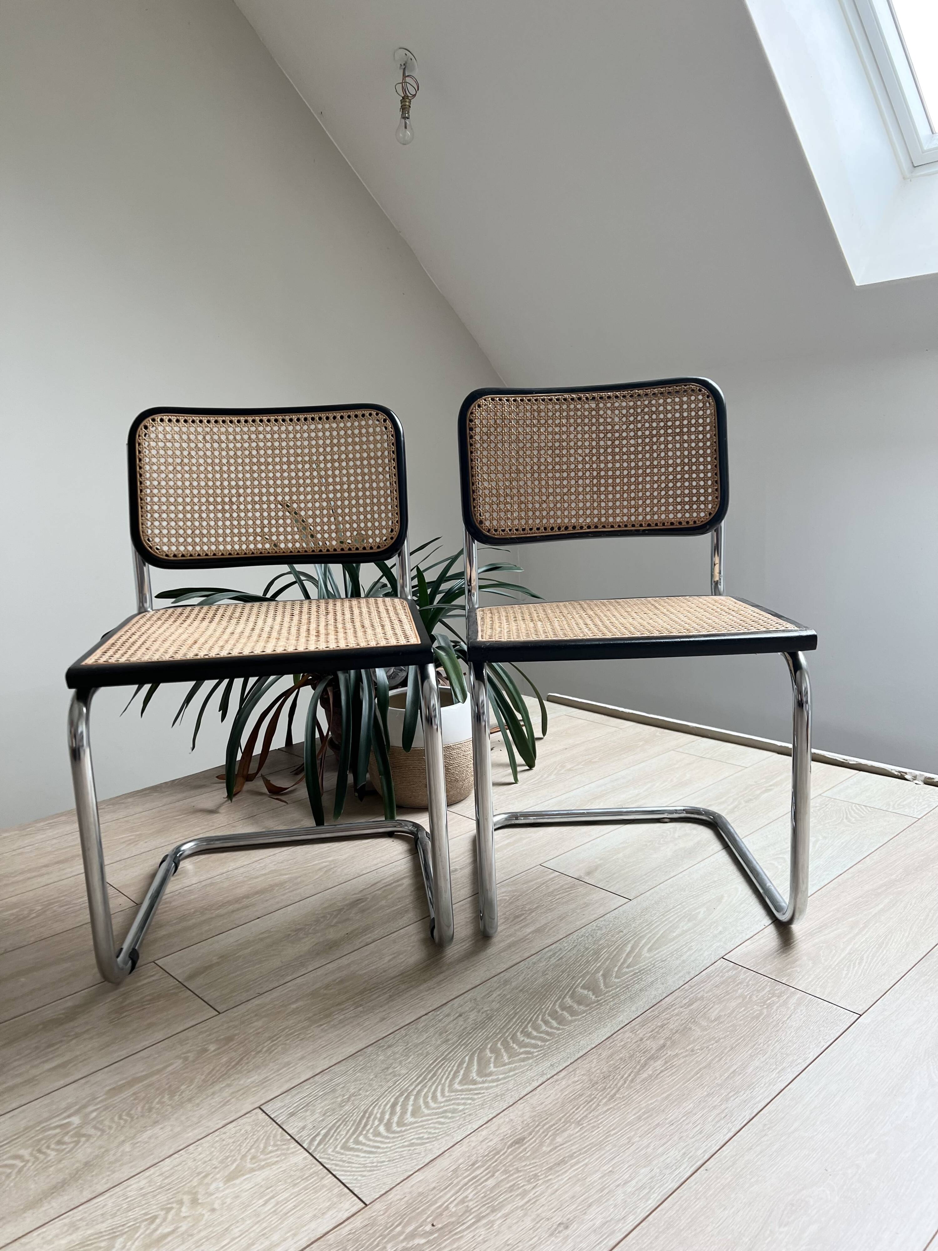 Chaises Cesca B32 par Marcel Breuer