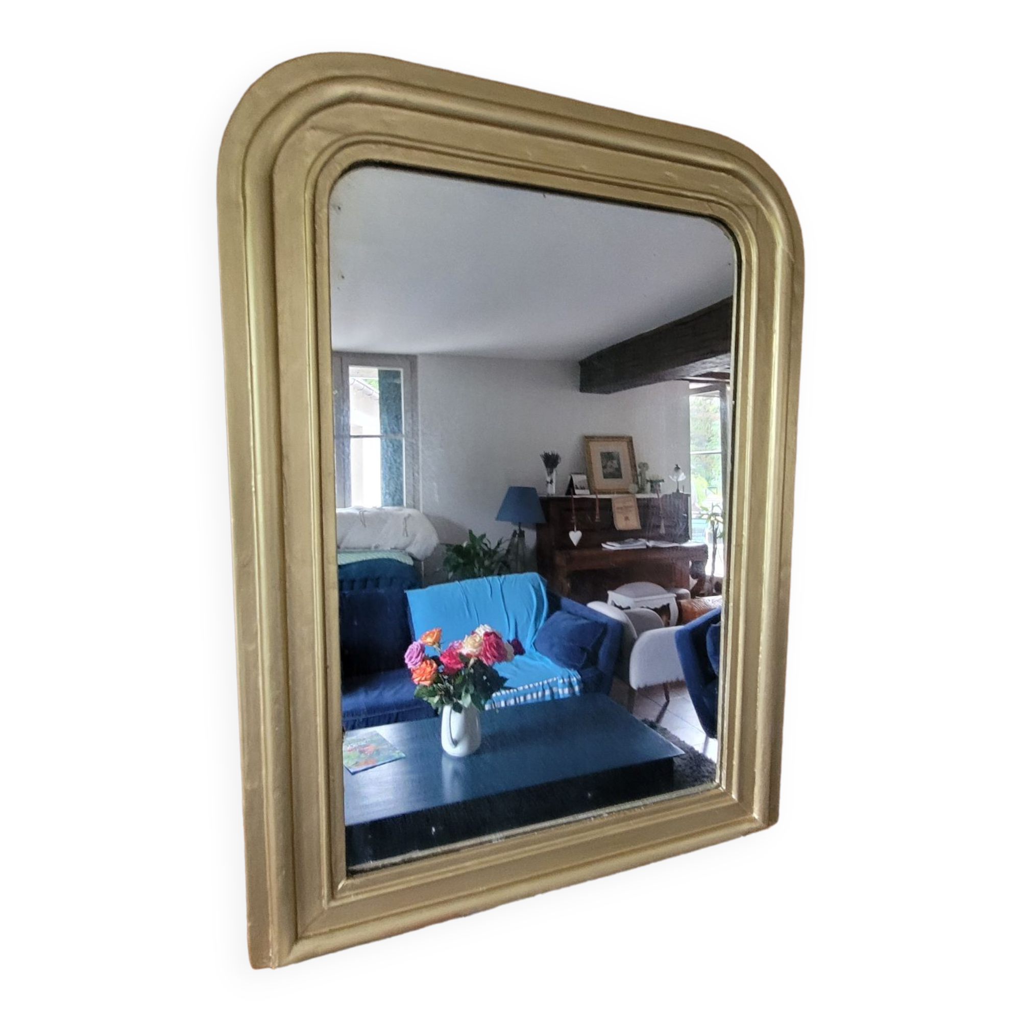 Golden mirror Louis Philippe style 87x65