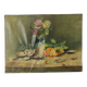 Tableau ancien français nature morte huile sur toile signée L. Bouchu 1912