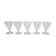 4 Transparent wine glasses