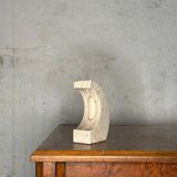 Travertine candle holder