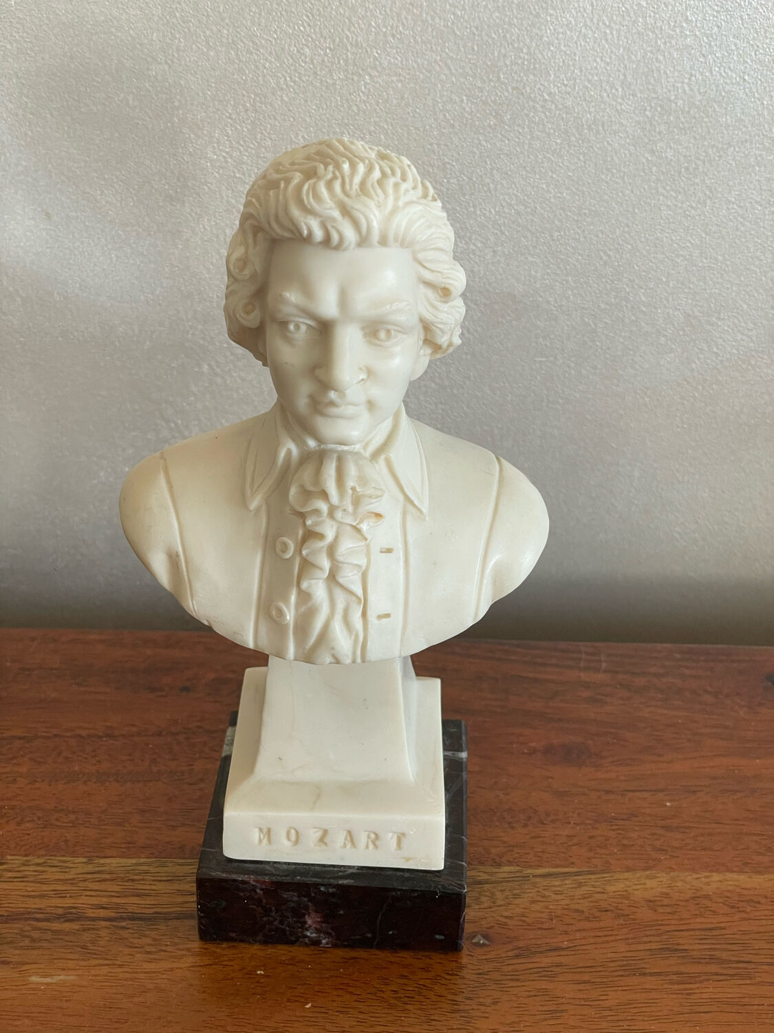 Mozart bust in alabaster Italy