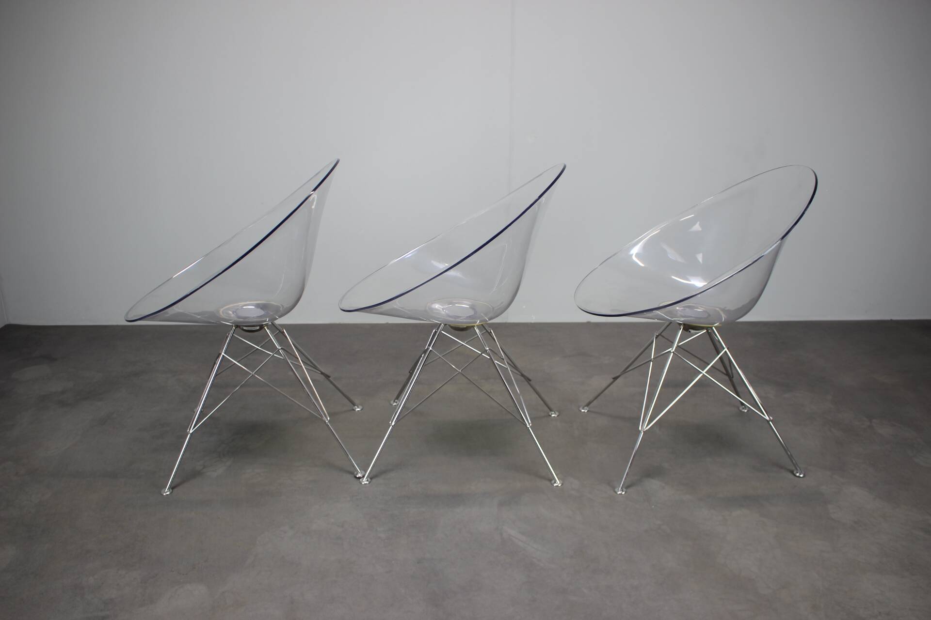 Set of 3 EROS chairs by Philippe Starck for Kartell, Italy, 1999