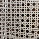 Set folding table and its 4 folding chairs perforated metal cream color - 70s