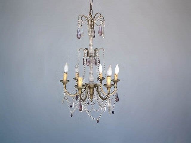 Pampille bronze chandelier and charm